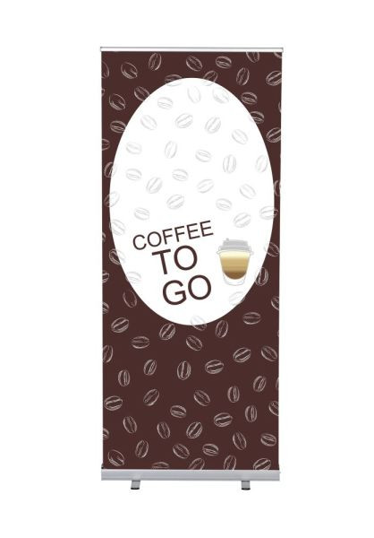 Showdown Displays Roll-Banner Budget 85 Komplettset Kaffee To Go Englisch, RBB085LSFI322