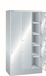 LISTA Fächerschrank (BxTxH) 905x500x1695mm 3x5 Fächer Farbe: Lichtgrau, Zylinderschloss, 11.517.020