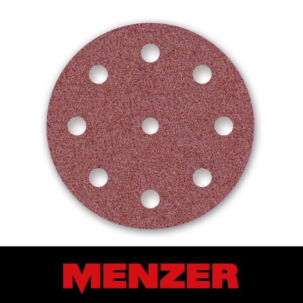 Menzer Klett-Schleifscheibe, Ø 125 mm, 9 Loch, Körnung 24, Normalkorund, VE: 25, 231401024