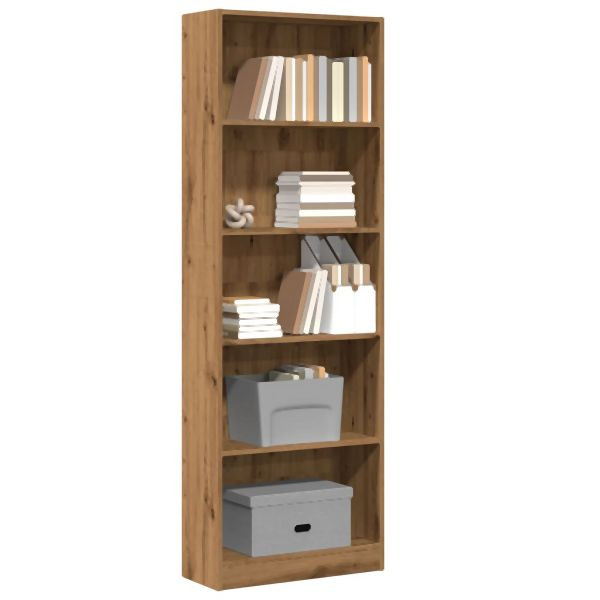 vidaXL Bücherregal Artisan-Eiche 60x24x176 cm Holzwerkstoff, 857829