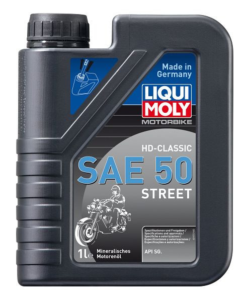 LIQUI MOLY Motoröl Motorbike HD-Classic SAE 50 Street, Kanister Kunststoff, VE: 1 Liter, 1572