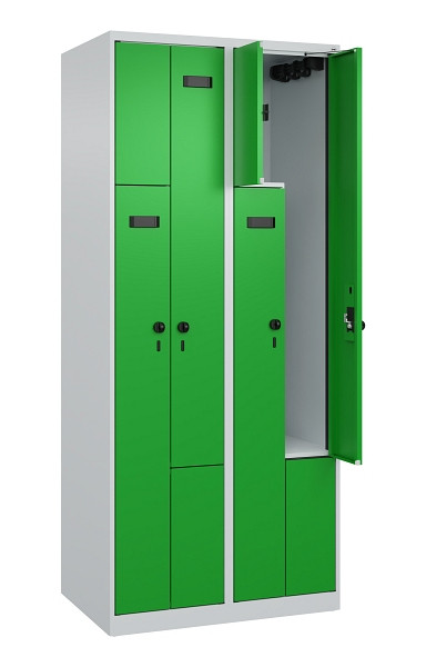 C+P Z-Spind Evolo PLUS, 4 Fächer, 1850x800x500mm, 7035/6037, Drehriegel, 049003-224 S10008