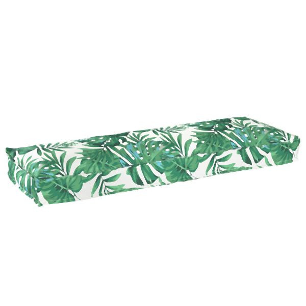 vidaXL Outdoor-Kissen Grün und Weiß Polyester 120 x 40 x 8 cm Muster, 42001706