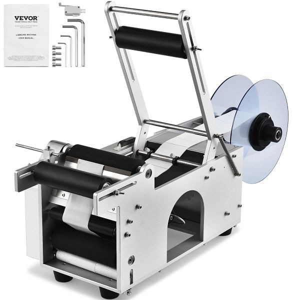 VEVOR Halbautomatische Rundflaschen-Etikettiermaschine, elektrischer Etikettierer, 20–50 Stück/Min, DDYPTBJBXGBSXE1TGV2