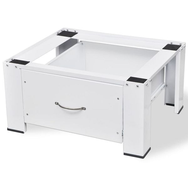 vidaXL Sockel für Waschmaschine Weiß mit Schublade, 275393
