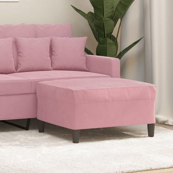 vidaXL Fußhocker Rosa 70x55x41 cm Samt, gemütlich und stabil, 349320