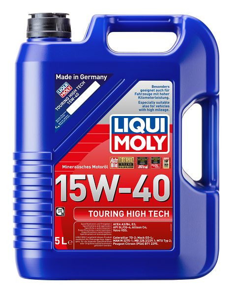 LIQUI MOLY Motoröl Touring High Tech 15W-40, Kanister Kunststoff, VE: 5 Liter, 1096