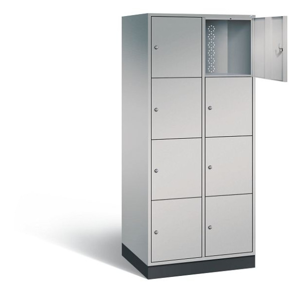 C+P XL-Schließfachschrank Intro, H1950xB820xT590mm, Farbe: Weißaluminium, 8470-203 S10063