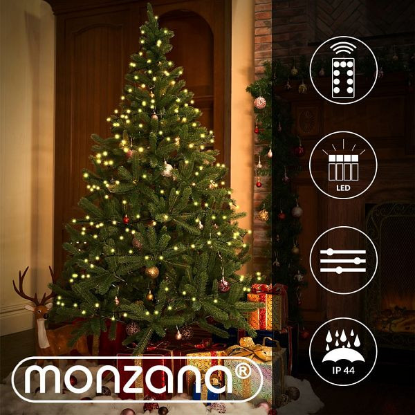 monzana Lichterkette Weihnachten Warmweiß 40m Fernbedienung, 109470