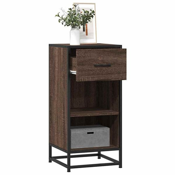vidaXL Sideboard Braun Eichen-Optik 35,5x35x76 cm Holzwerkstoff Metall, 848958