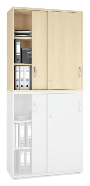 Deskin Schiebetüren-Aufsatzschrank MULTI M pro, Dekor: Ahorndekor, BxHxT: 1000 x 1110 x 420 mm, 250560