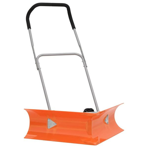 vidaXL Schneeschieber mit Teleskopgriff Orange Stahl, 364820