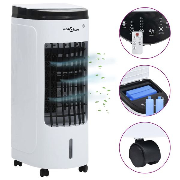 vidaXL 3-in-1 Mobiler Luftkühler Weiß und Schwarz 60 W, 51463