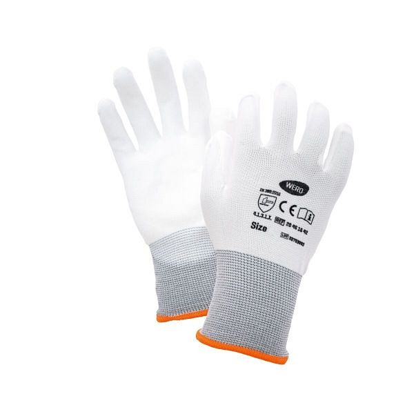 WERO Feinstrickhandschuh Allrounder weiß, Größe 6, VE: 12 Paar, 20462466