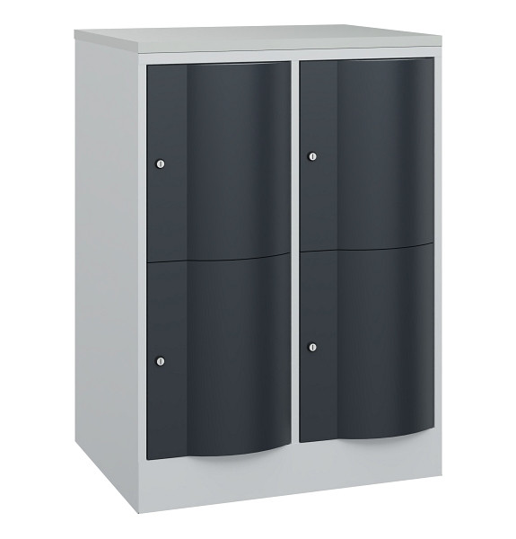 C+P XL-Schließfachschrank Resisto, H1077xB772xT640mm, 7035/7016, 8472-273 S10100