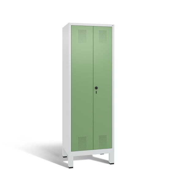 C+P Spind Evolo, 2 Abteile, H1850xB610xT500 mm, Grau/Resedagrün, 48012-20B S10038