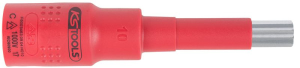 KS Tools 3/8" Isolierte Bit-Stecknuss Vielzahn, M8, isoliert, 118.3893