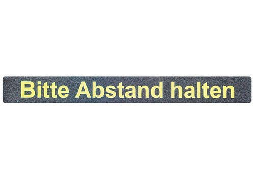 DENIOS Antirutschbelag, Universal "Bitte Abstand halten", Streifen 100 x 800 mm, 273977