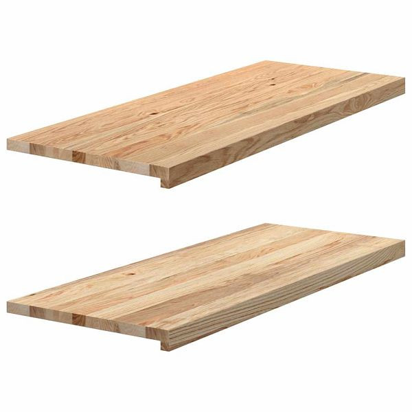 vidaXL Fensterbänke 2 Stück Unbehandelt 100x40x2 cm Massivholz Eiche, 4009120