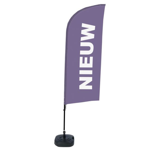 Showdown Displays Beachflag Alu Wind Komplett-Set Neu Violett Niederländisch, BFAW310-WT21-I88