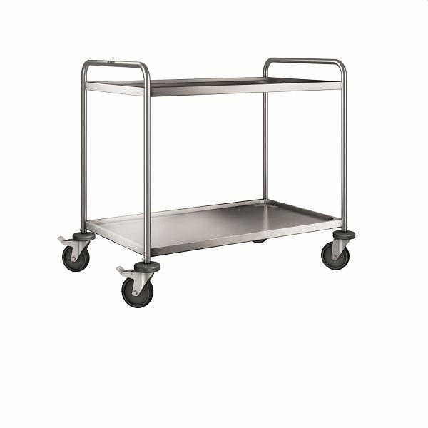 B.PRO SW 10 X 6-2 BASIC Servierwagen aus rostfreiem Edelstahl mit stahlverzinkten Rollen, 573487