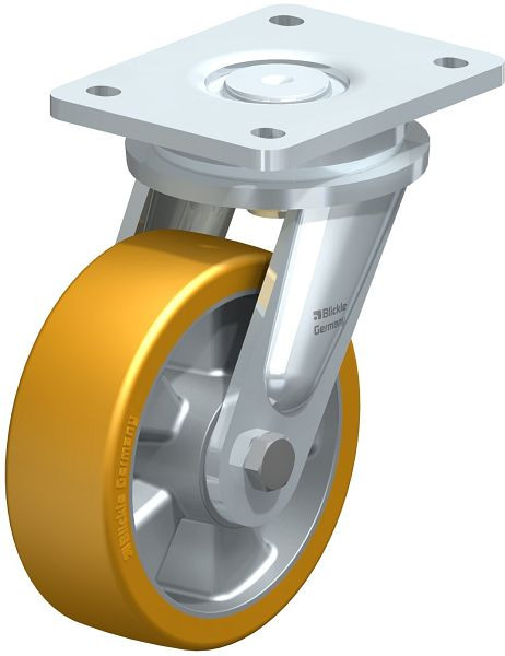 Blickle LO-ALTH 150K Stahlgeschweißte Schwerlast-Lenkrolle, Blickle Extrathane®, Hellbraun, 562777