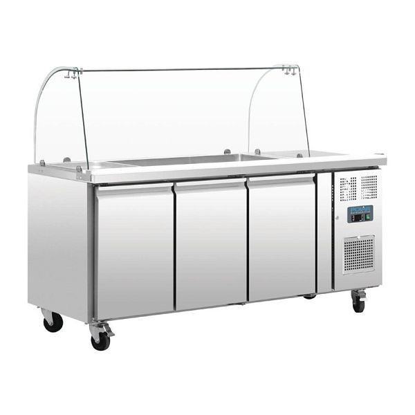 Polar Serie U 3-türige GN-Saladette mit Schutzhaube, CT394