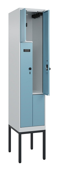 C+P Z-Spind Evolo PLUS, Gestell, 2 Fächer, 2120x400x500mm, 7035/0010, Drehriegel, 0490337-122 S10000