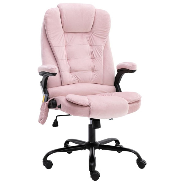 vidaXL Massage-Bürostuhl Rosa Samt, 20574, 8720286663264