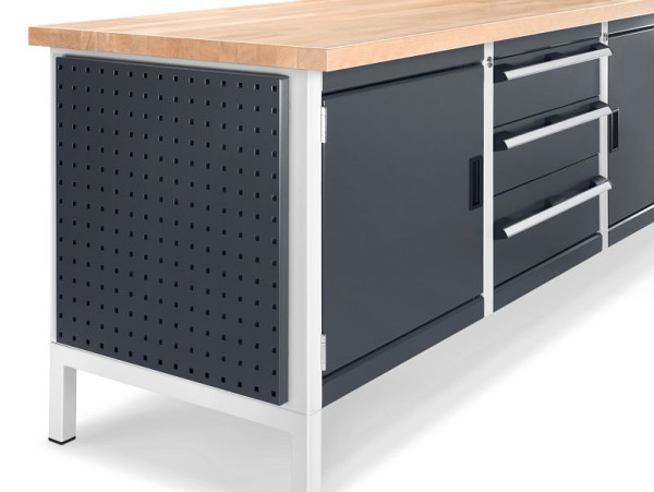 bott cubio Lochplatte seitlich für Kastenwerkbank BxTxH: 25 x 570 x 560 mm, RAL 7016, 41010001.19M