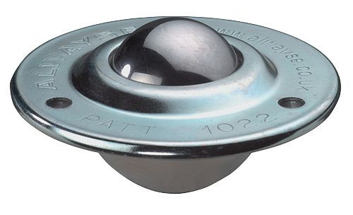 BS Rollen Kugelrolle, Tragfähigkeit 110 kg, dw 40 mm, Gehäuse Stahl, Kugeln Stahl, Bef-Loch-Ø 7,0 mm, Loch-Kreis-Ø 70 mm, E37.040