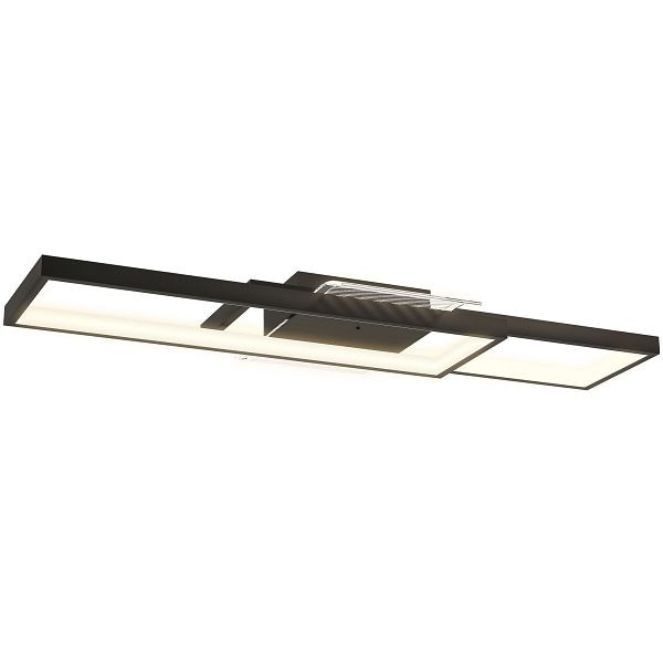 HOMCOM Deckenleuchte LED 43W 4600LM 3000-6000K dimmbare Deckenlampe Flach mit Fernbedienung, B31-634V00BK