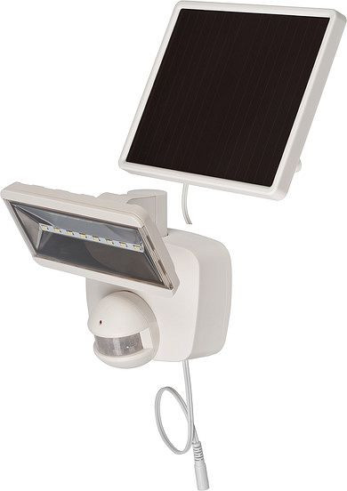 Brennenstuhl Solar LED-Strahler SOL 800 für außen mit Bewegungsmelder (IP44, inkl. Akku, hochwertige Marken LED´s, 400lm) weiß, 1170850010