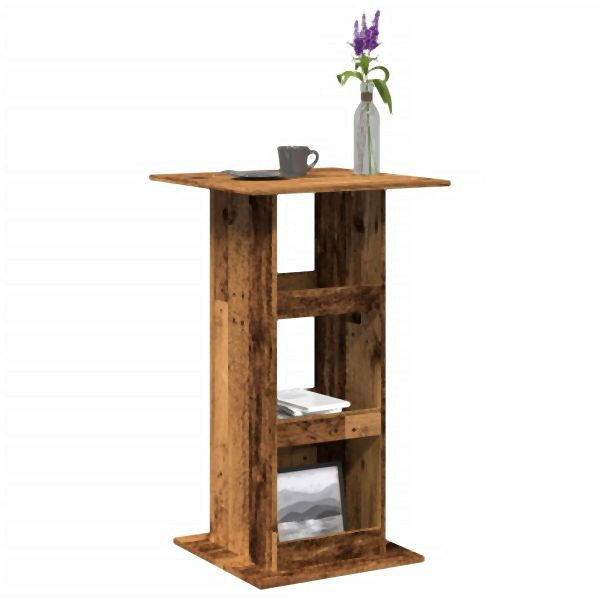 vidaXL Bartisch mit Ablagen Altholz-Optik 60x60x102 cm Holzwerkstoff, 854335