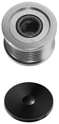 HELLA Generatorfreilauf, Gewindemaß: M16x1,5, Anzahl der Rillen: 7, mit Kappe, 9XU 358 038-511