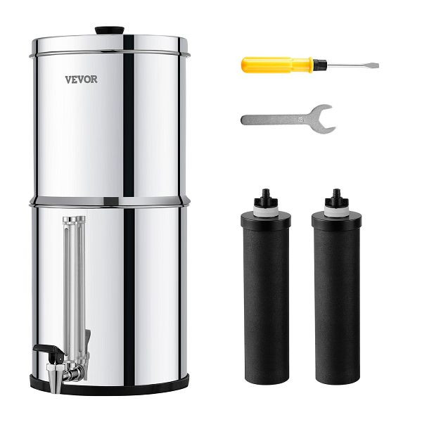 VEVOR Schwerkraft Wasserfiltersystem Wasserfilter, Wasserstand Sichtbar 7+8,5L, ZLLSQ225GALHH9R8ZV0
