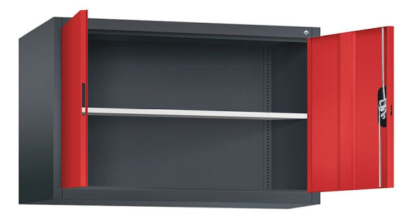 C+P Aufsatzschrank Acurado, H790xB1200xT500mm, Farbe: Schwarzgrau / feuerrot, Muldengriff, 9485-000 S10174