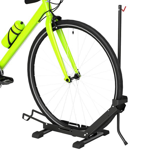 SPORTNOW Fahrradständer für Fahrräder Stahl Fahrradhalter mit 80 mm Reifenbreiten 75 x 41 x 81H cm Schwarz, AA0-104V00BK