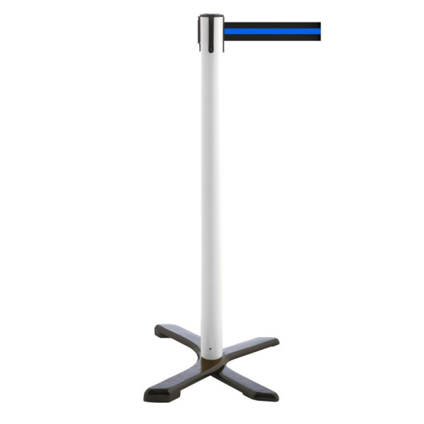 Stein HGS Personenleitsystem -P-Line Compact-, weiß, schwarz/blau/schwarz waagerecht (gestreift), mit Gurtendstück (Standard), 34870-0802