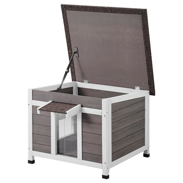 VEVOR Katzenhaus Katzenhöhle Katzen Hütte Holz Outdoor winterfest 600x530x465mm, XJSMZMBHSDCSL7WS9V0