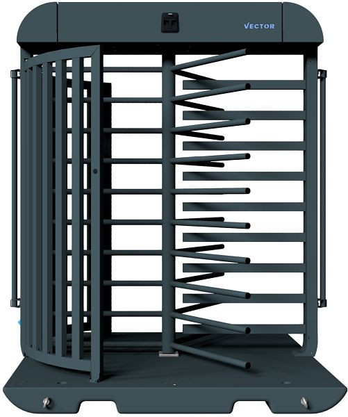 SCHAKE-VECTOR Drehkreuz V-Turnstile, verzinkt + schwarz-matt pulverbeschichtet, VPDR21SOB0033