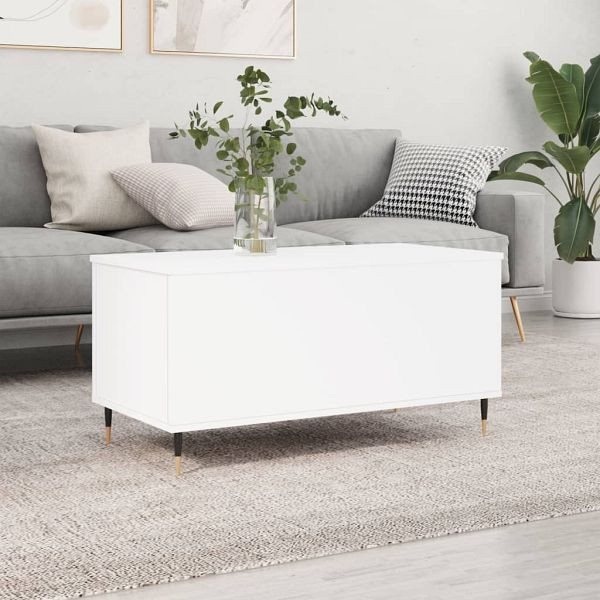 vidaXL Couchtisch Weiß 90x44,5x45 cm Holzwerkstoff, 830964