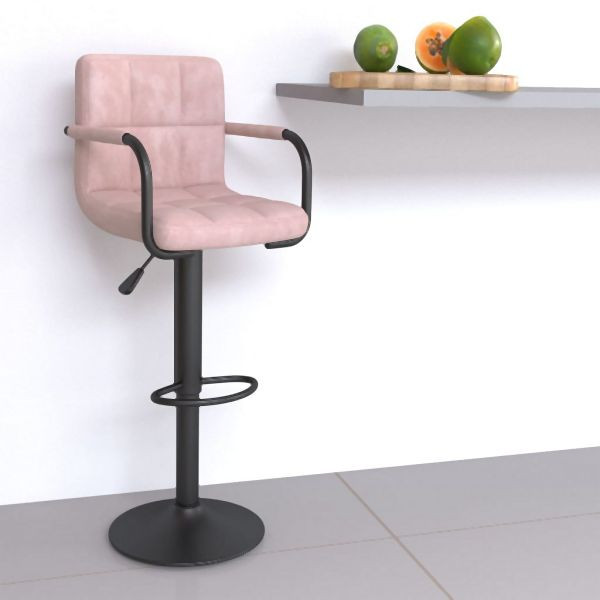 vidaXL Barhocker Rosa Samt, optimalen Sitzkomfort, 334653