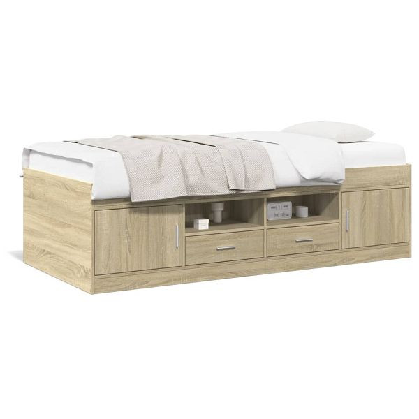 vidaXL Tagesbett mit Schubladen Sonoma-Eiche 90x190 cm Holzwerkstoff, 3280253