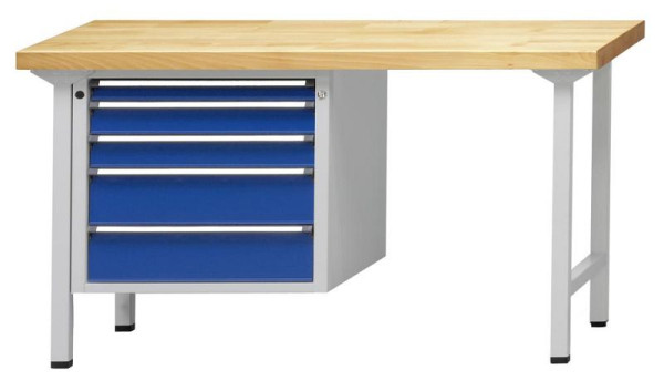 ANKE Werkbänke Kombiwerkbank, Modell 703 V, 1500 x 700 x 890 mm, RAL 7035/5010, BMP 40 mm, 410.129