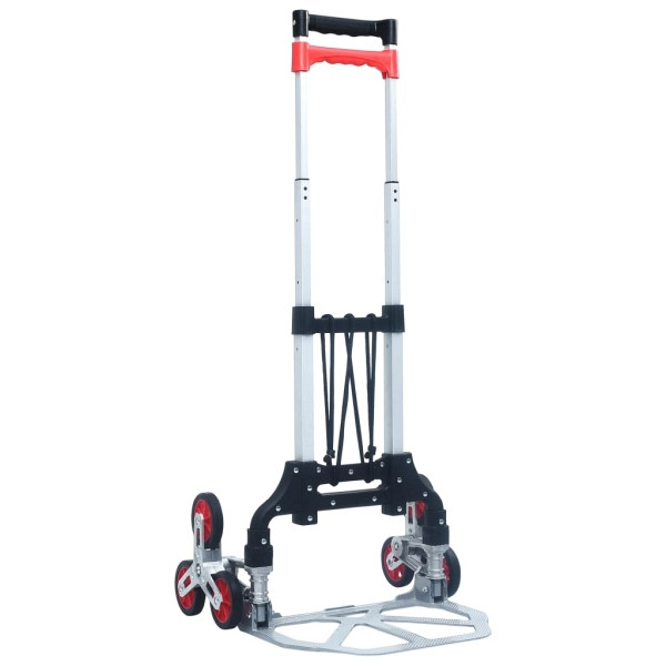 vidaXL Treppen-Transportwagen Klappbar 70 kg Aluminium Silbern, 146445