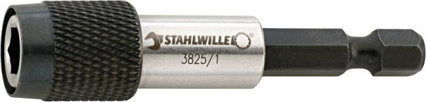 STAHLWILLE Schnellwechselhalter Nr.3825/1 Innen-6kant D 6,3 Innen-6kant 1/4 " Außen-6kant E 6,3, 38250002