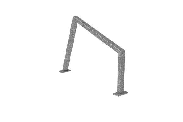Erlau Pisa Fahrradanlehnbügel, Vierkantrohr Anlehnbügel, 1107x751x60/150mm, feuerverzinkt, 5539117