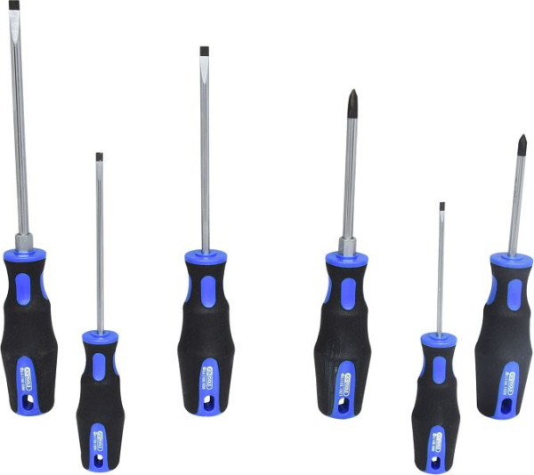 KS Tools ERGOTORQUEplus Schraubendreher-Satz, 6-teilig Schlitz, PH, 159.0010