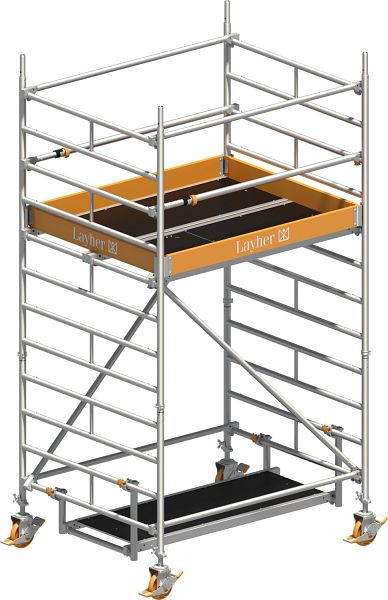 Layher Gerüst Uni Kompakt P2 mit Uni Telegeländer, Max. Plattformhöhe: 2,20 m, 1415002